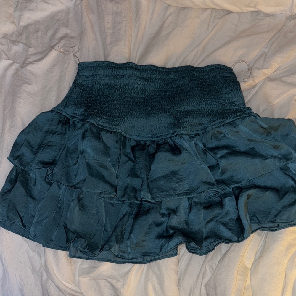 Elegant blue Ruffled Skirt